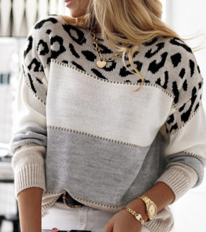 Lena | Leopard Print Sweater 1+1 Free
